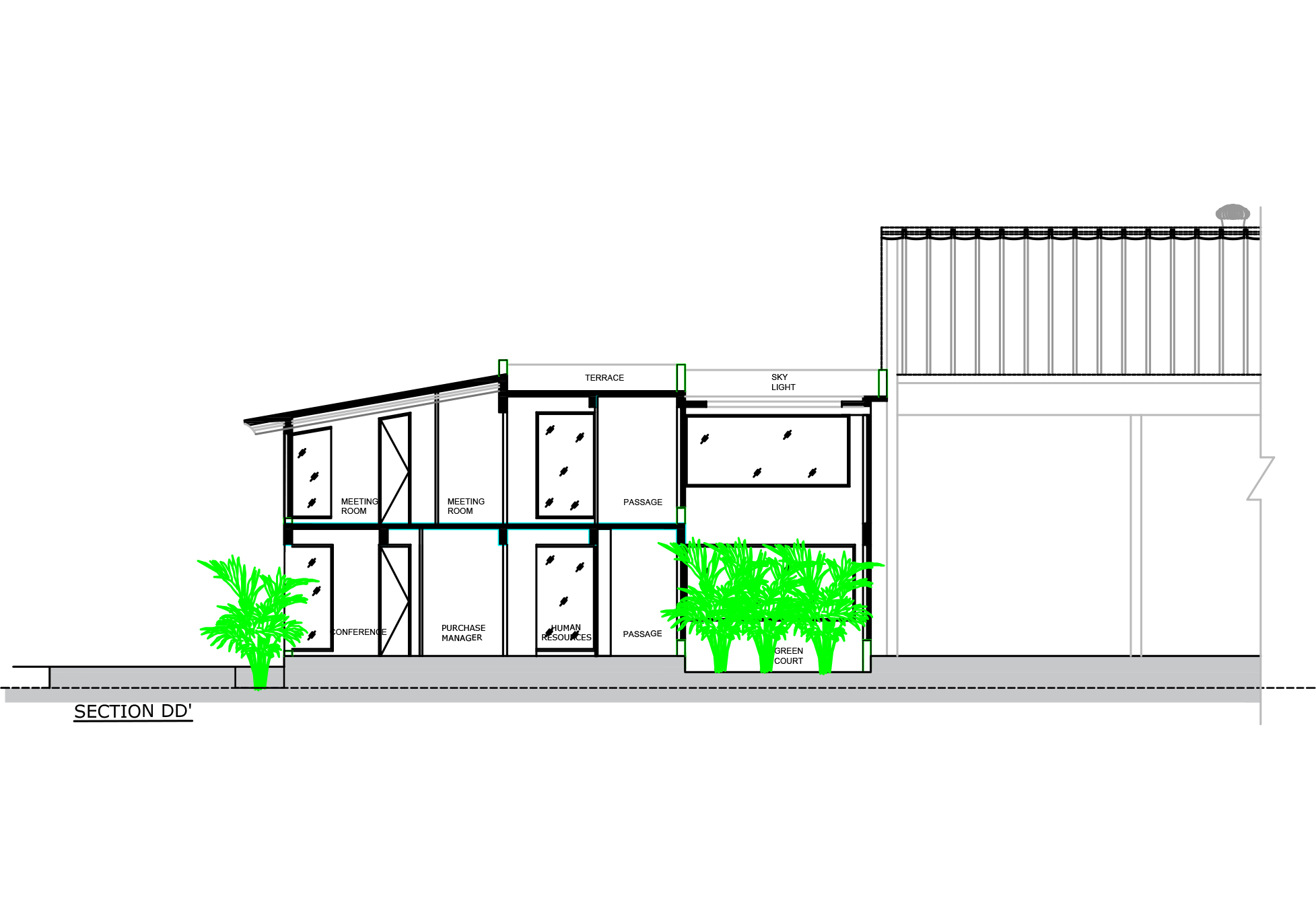 波浪形屋顶的纺织印刷机械制造商总部-30