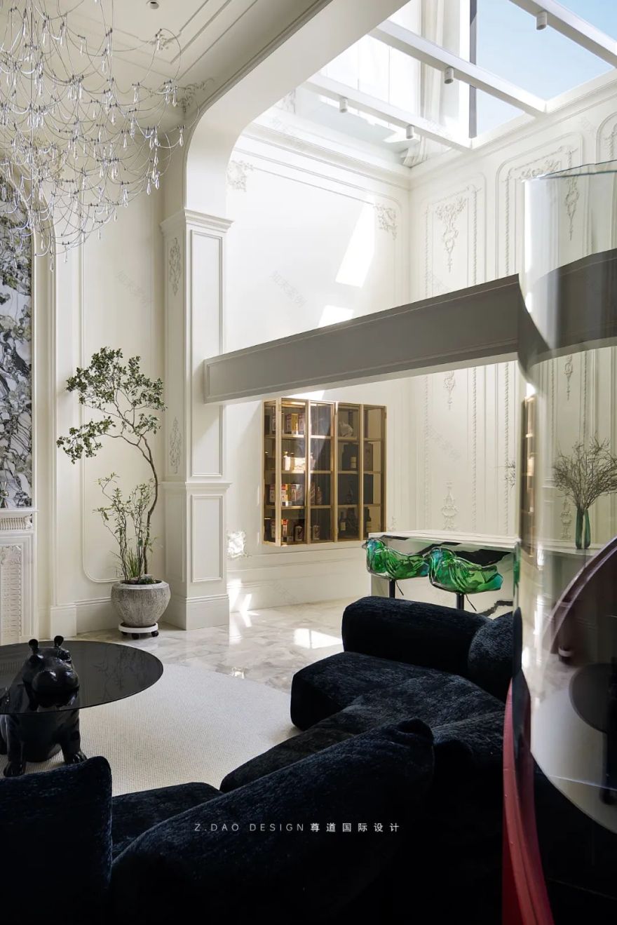 合肥『国贸天成』360㎡奶油法式风叠墅丨尊道国际设计-77