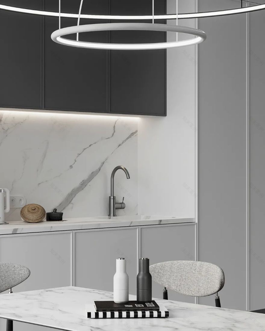 极简高级灰 · 一家三口蓝色豪宅设计丨俄罗斯丨俄罗斯设计师 Alina Larionova-21