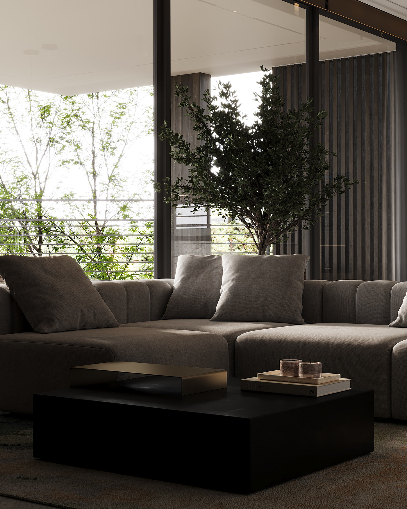 意式黑灰轻奢风室内设计-4