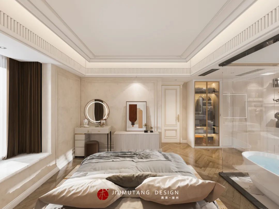 宏天广场复式法式轻奢设计丨中国潮州丨潮州市九木堂装饰设计有限公司-23