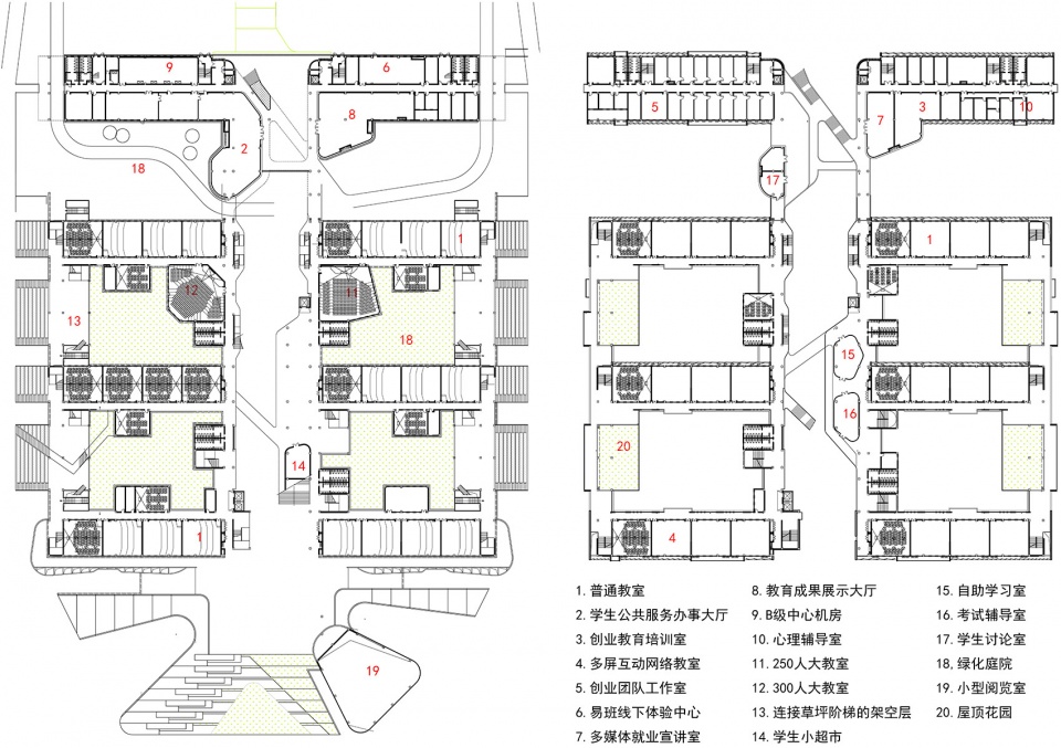 广东石油化工学院公共教学组团——依山傍水，打造生态校园-75