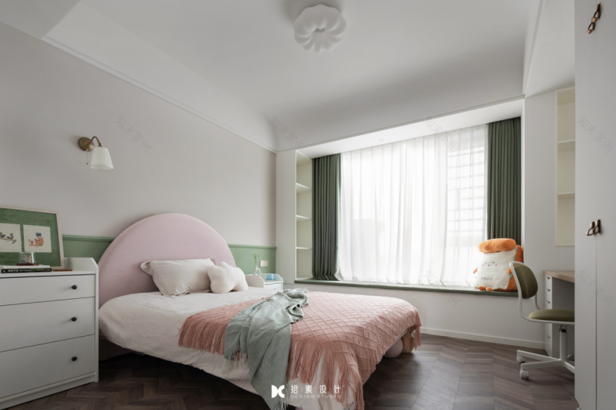 《Vintage Green》油画般现代文艺家居设计丨拾素設計-77