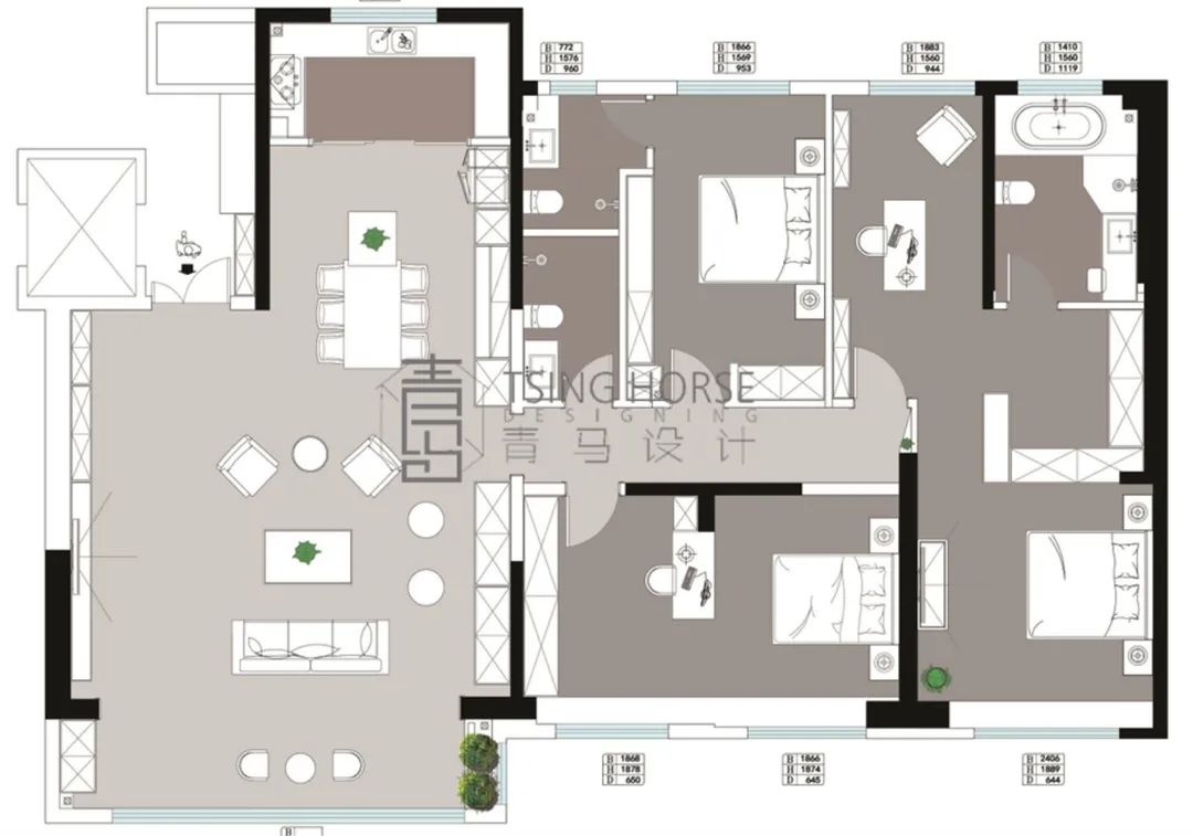 金地世家风华·215㎡现代家居设计丨青马别墅空间设计-29