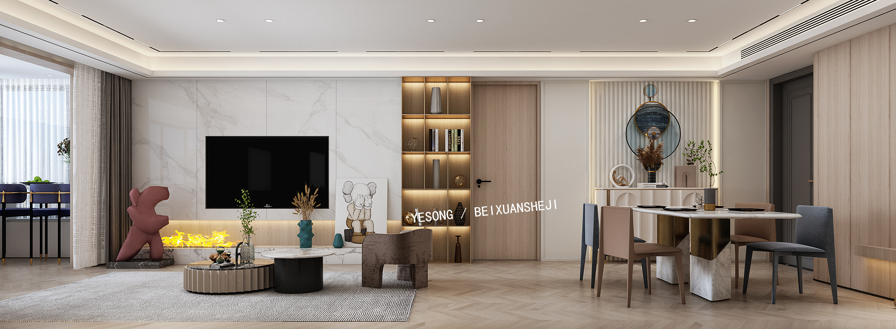 现代简约轻奢风室内设计-9