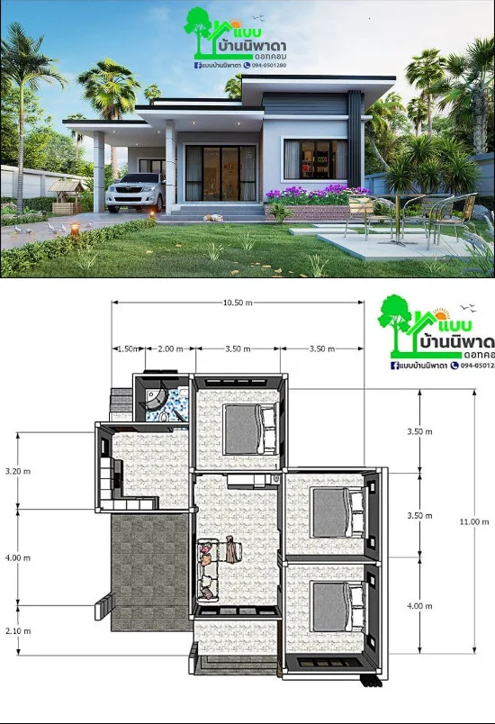 7款3卧室坡顶小户型住宅设计及平面图丨未明确提及,有个人及其他建筑师设计-26