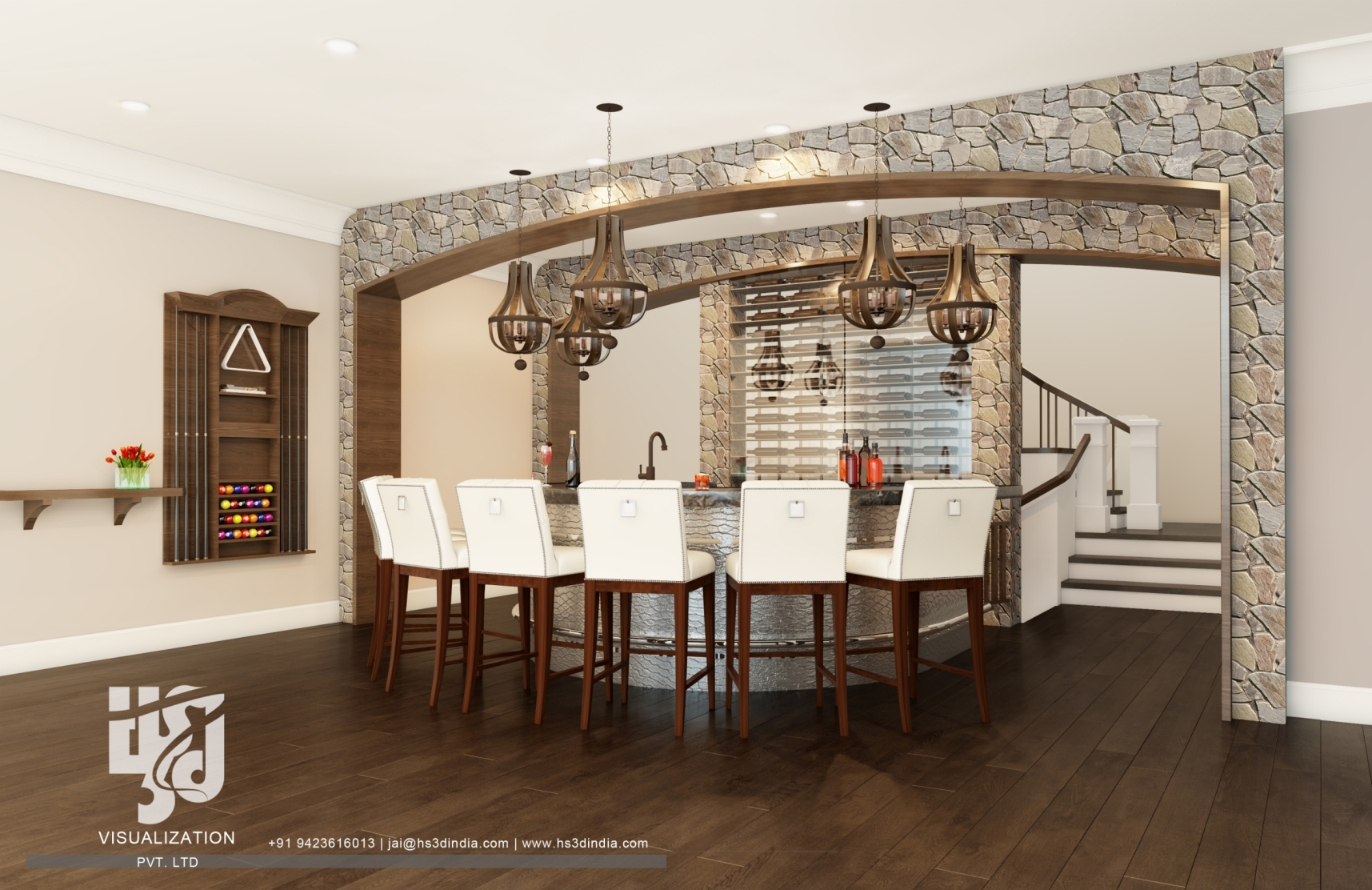 印度 HS3D 打造惊艳住宅室内渲染-15