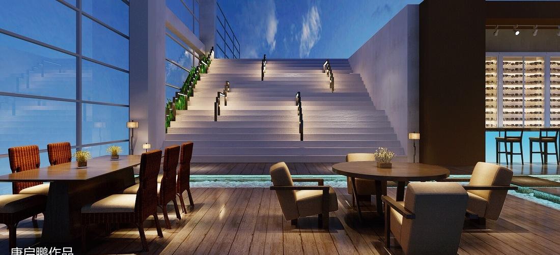 君瑛云顶餐厅 | 光影塑造的高端空中夜生活空间-8