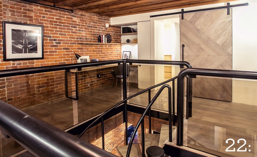 温哥华工业风百年宅 灰色调和红砖墙的完美融合-8