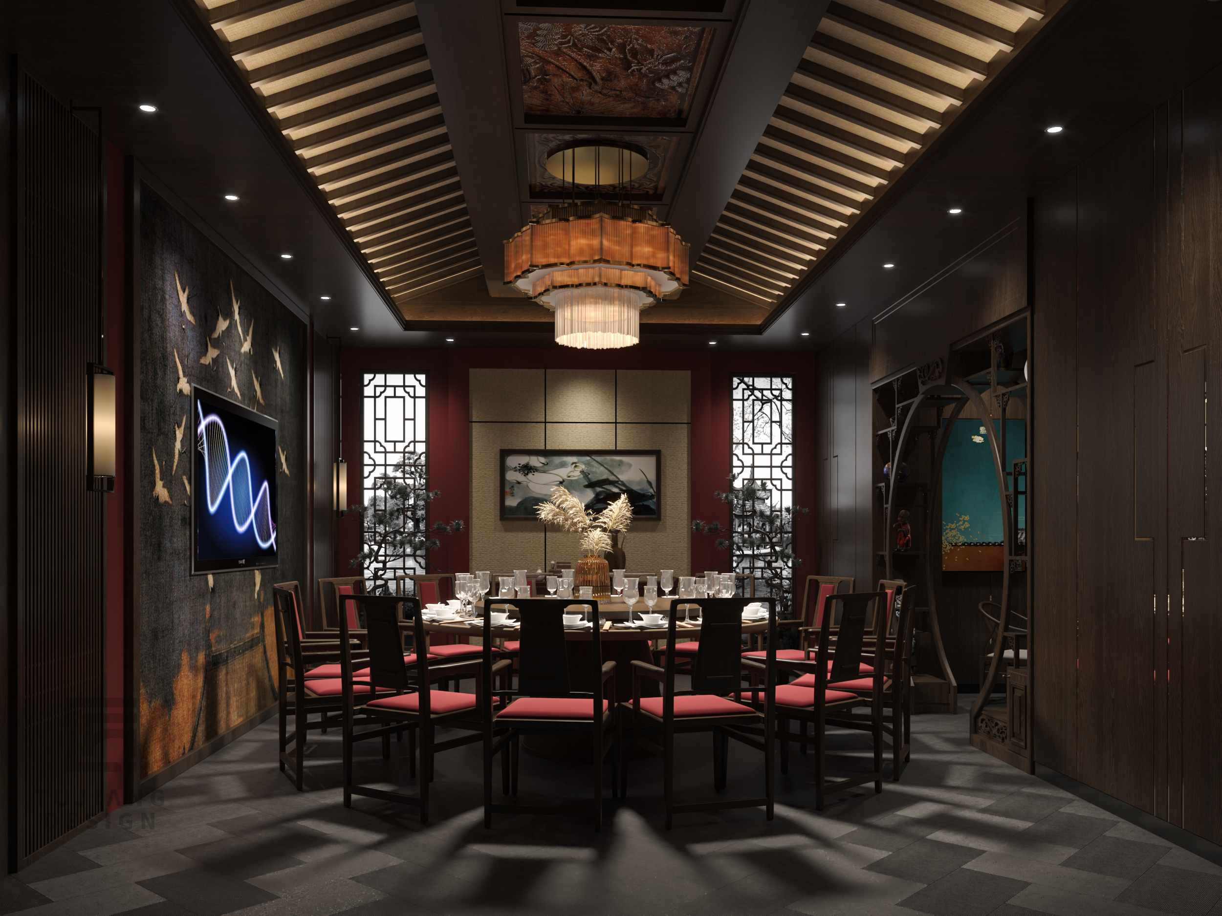 餐饮空间：徽韵十足的中式餐厅设计欣赏-3