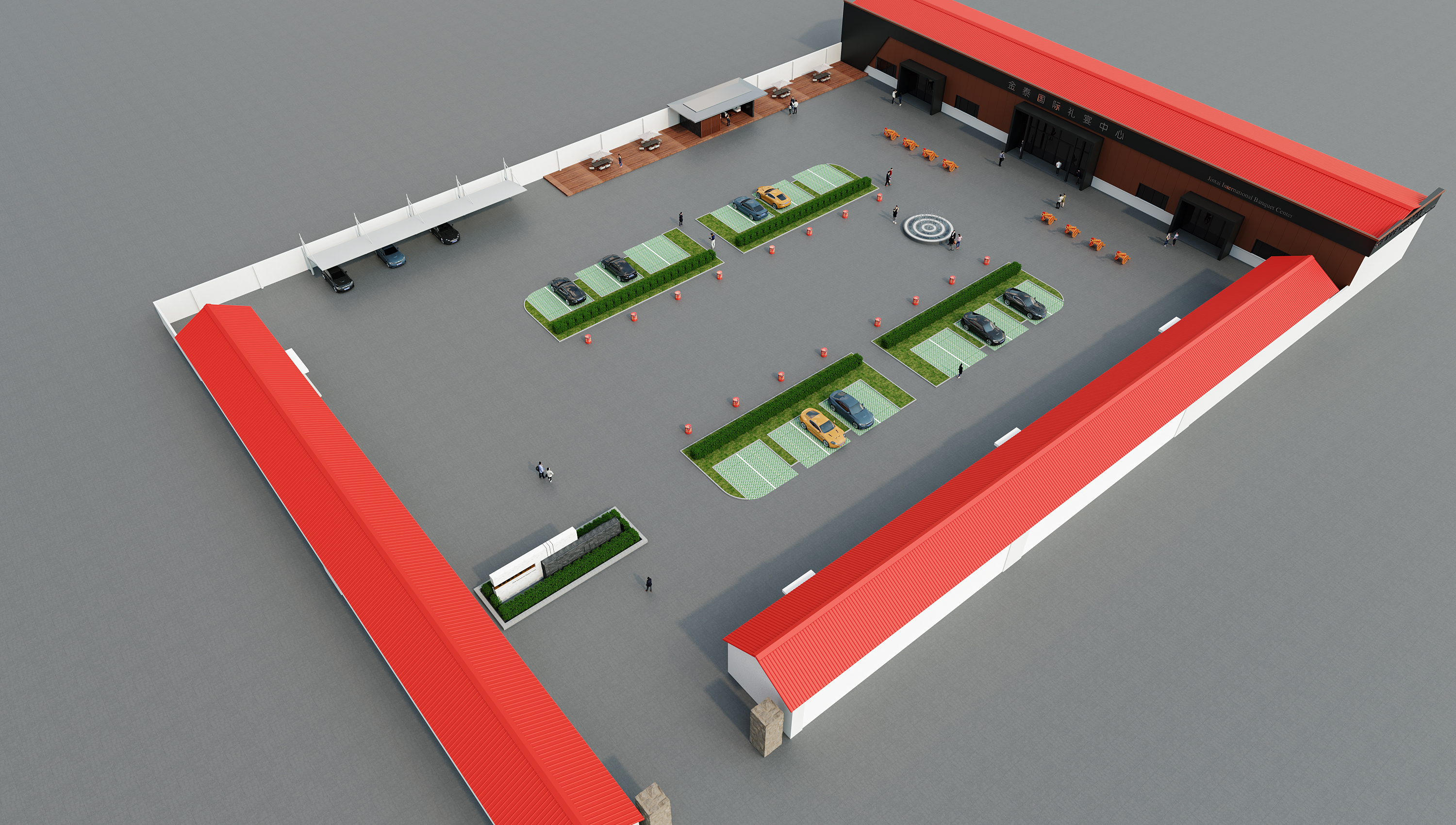 山东东营礼宴中心大院设计-0