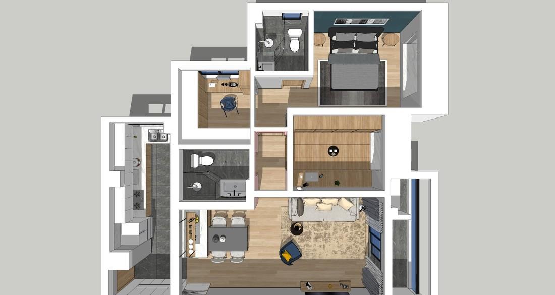 古希腊拱形窗映照的现代自然家-10