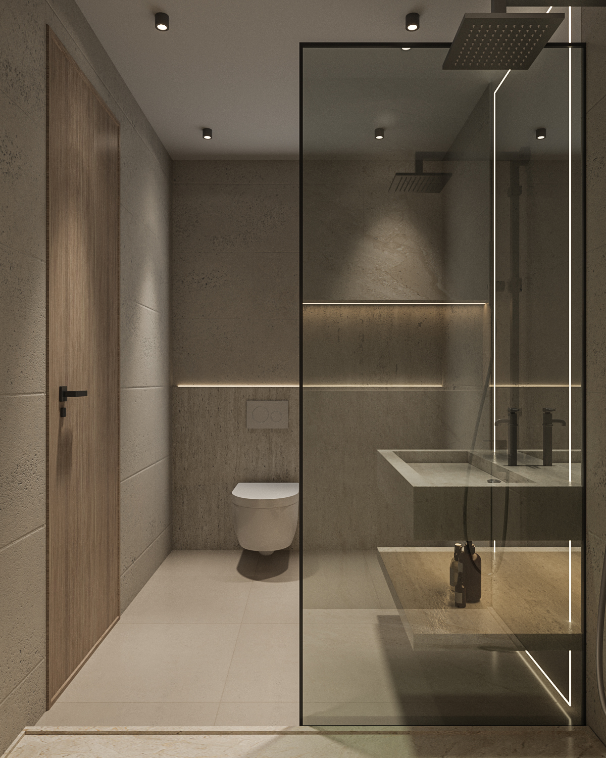 Luminous Contemporary chalet interior-12