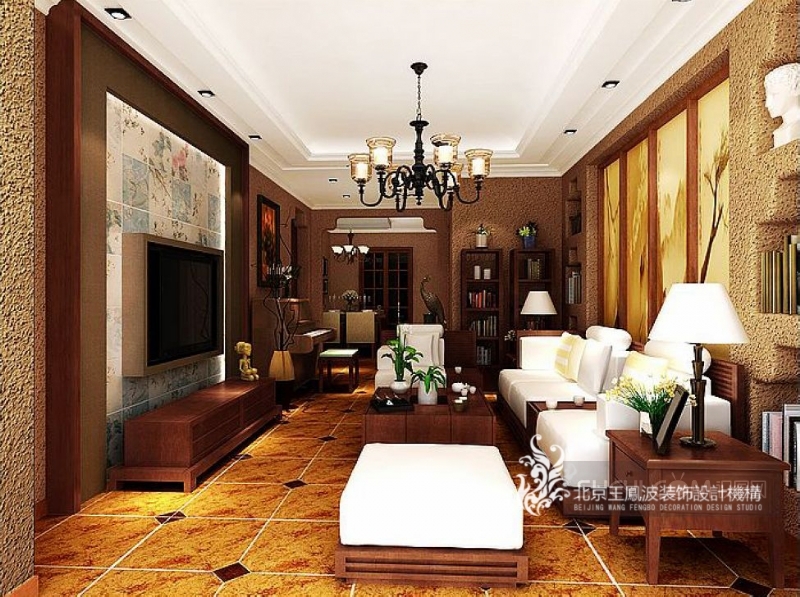 王凤波设计机构经典泰式风格的三口之家案例-6