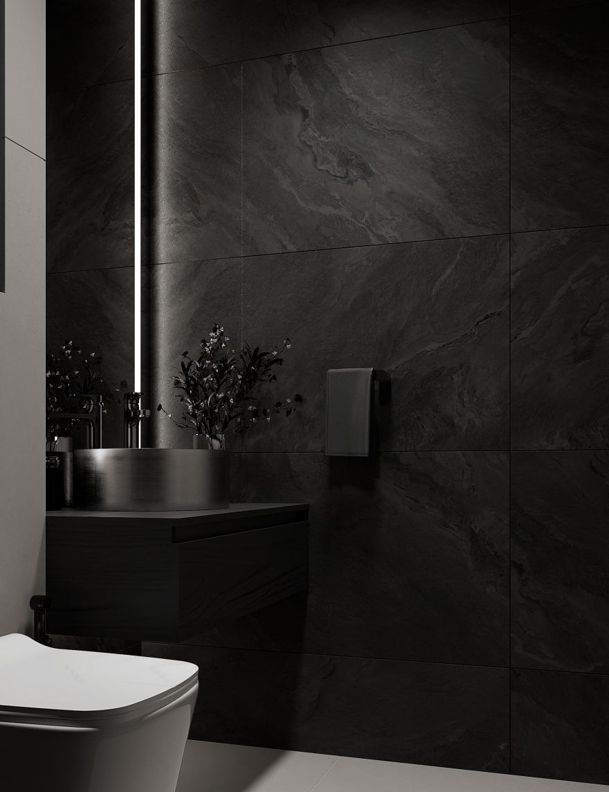 В 68 深色设计的客用卫生间设计项目丨俄罗斯克拉斯诺亚尔斯克-7