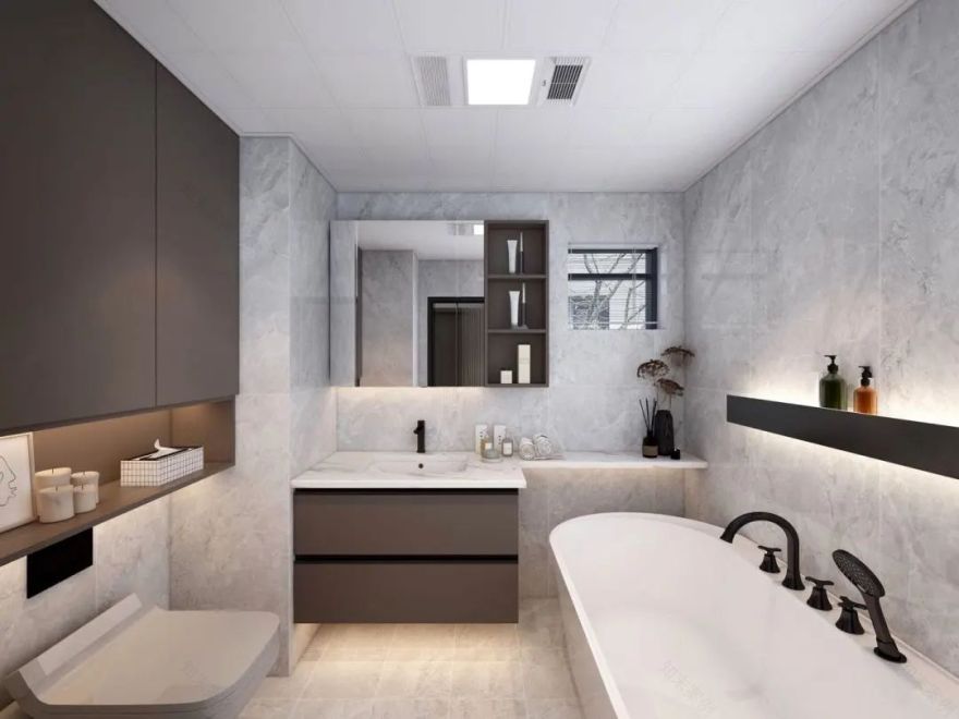 128㎡现代简约风,书房+客餐厅一体化,与时光温柔相处!-48