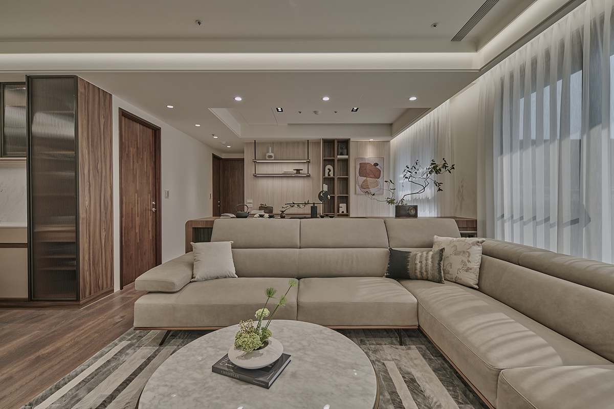 家装设计案例鉴赏——东方侘寂美学，悠然沉静退休宅 -5