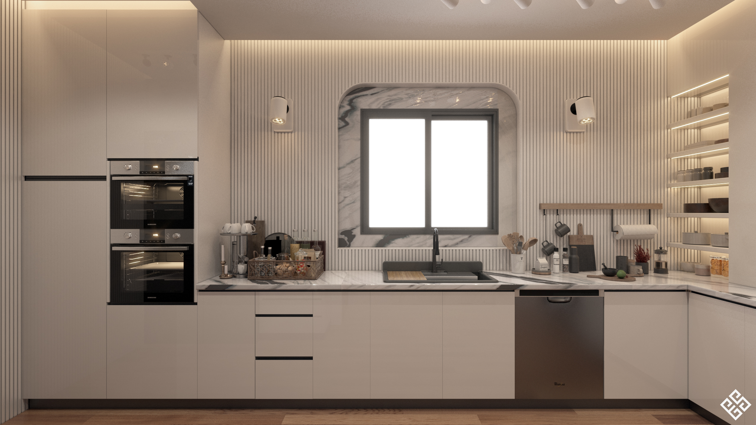 Mostaqbal City现代厨房-4