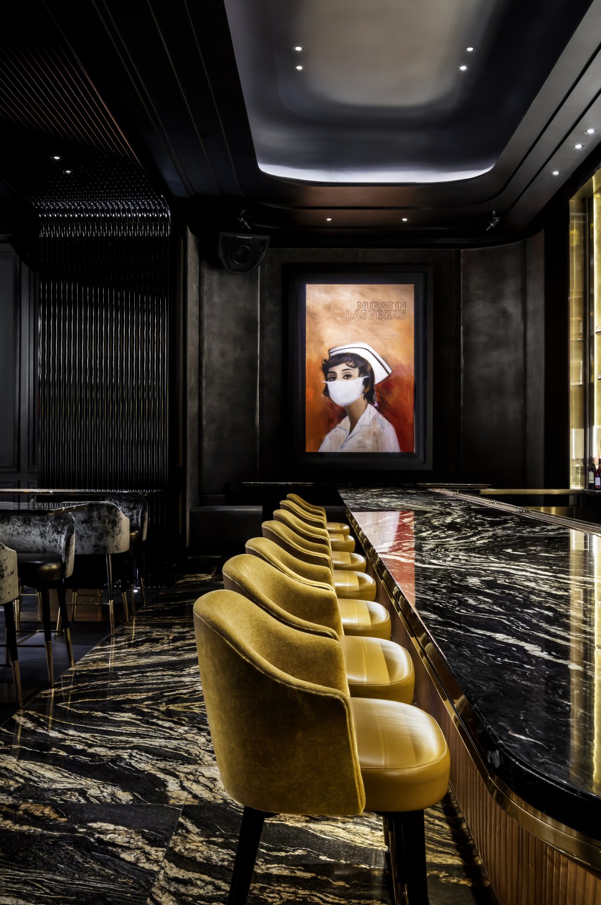 拉斯维加斯“Camden 鸡尾酒酒吧” | 现代神秘图书馆式酒吧设计-7