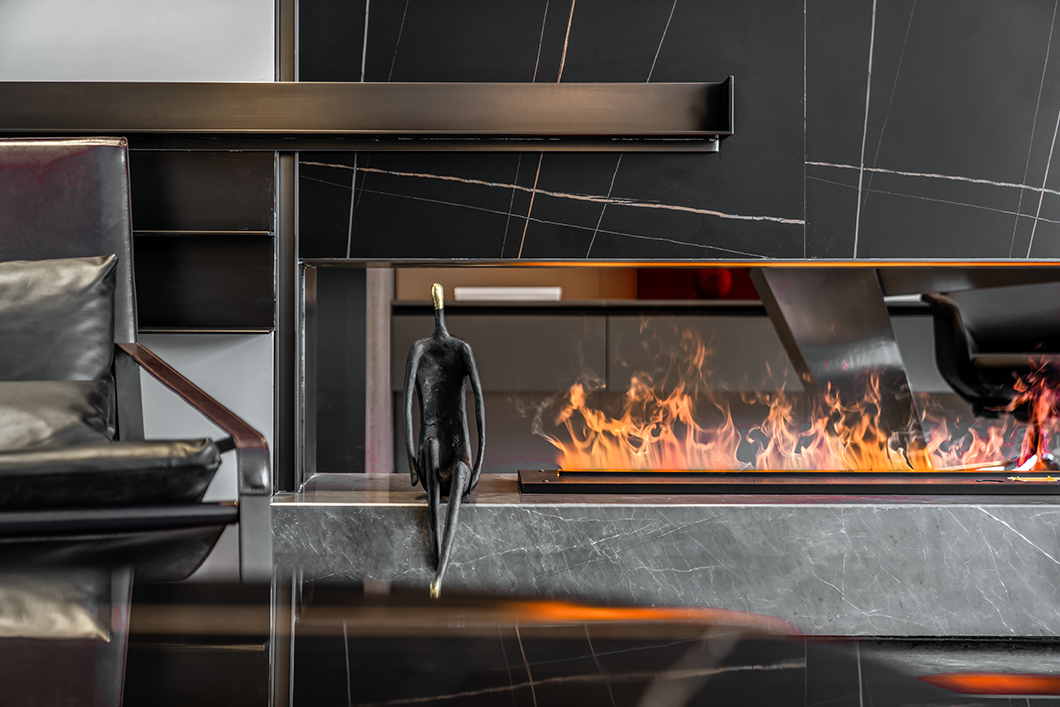 金泰中央公园上叠样板间 | 231㎡气质高级黑,简约时尚、格调十足!-15