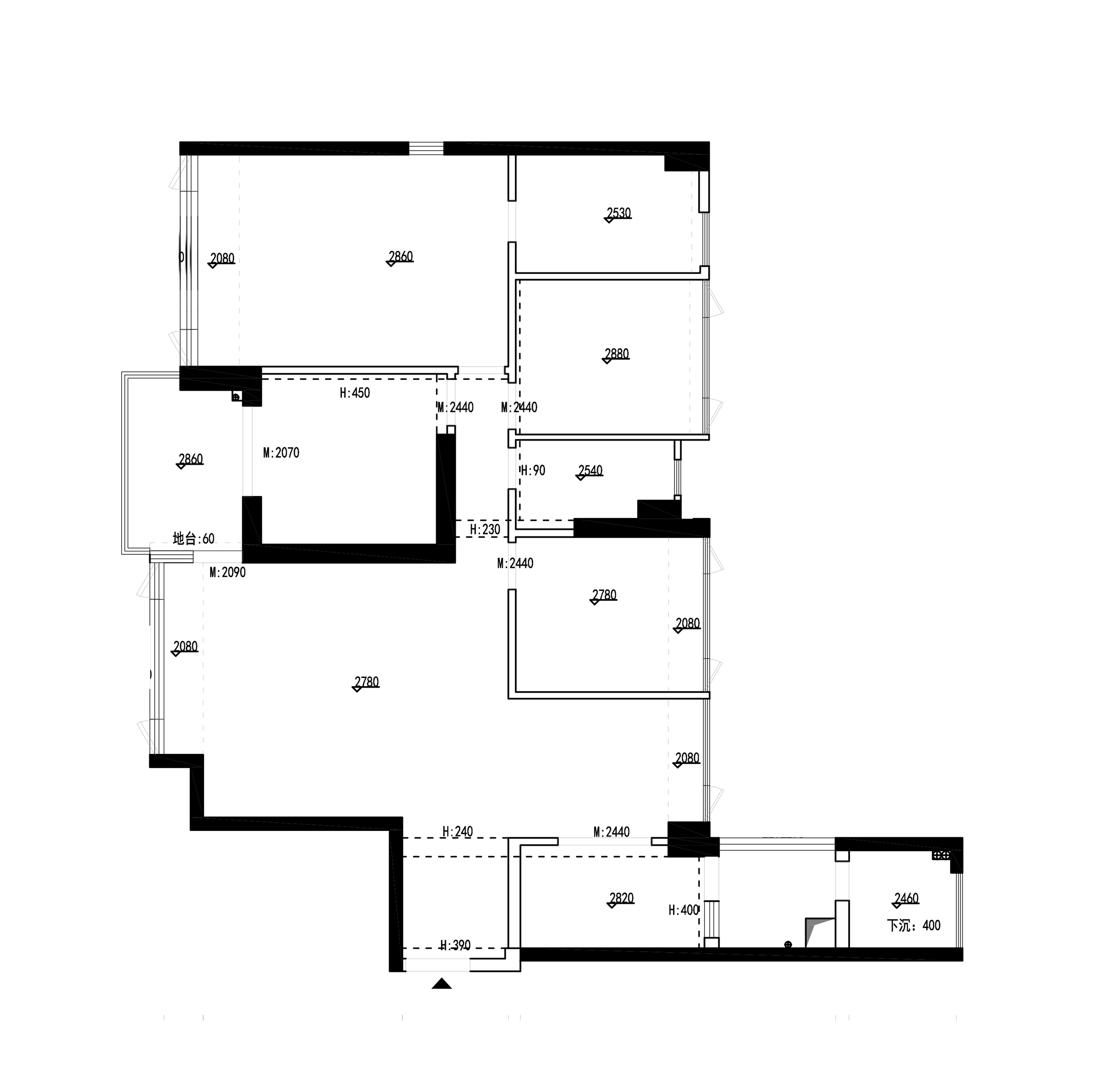 180㎡美式温馨杏粉空间-3