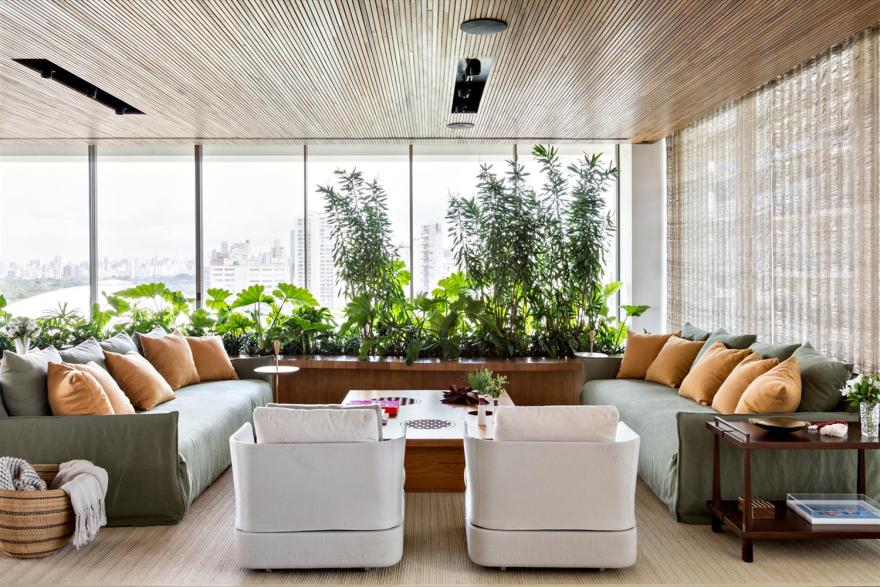 巴西 SP 住宅 · 融入自然的豪华公寓设计-4
