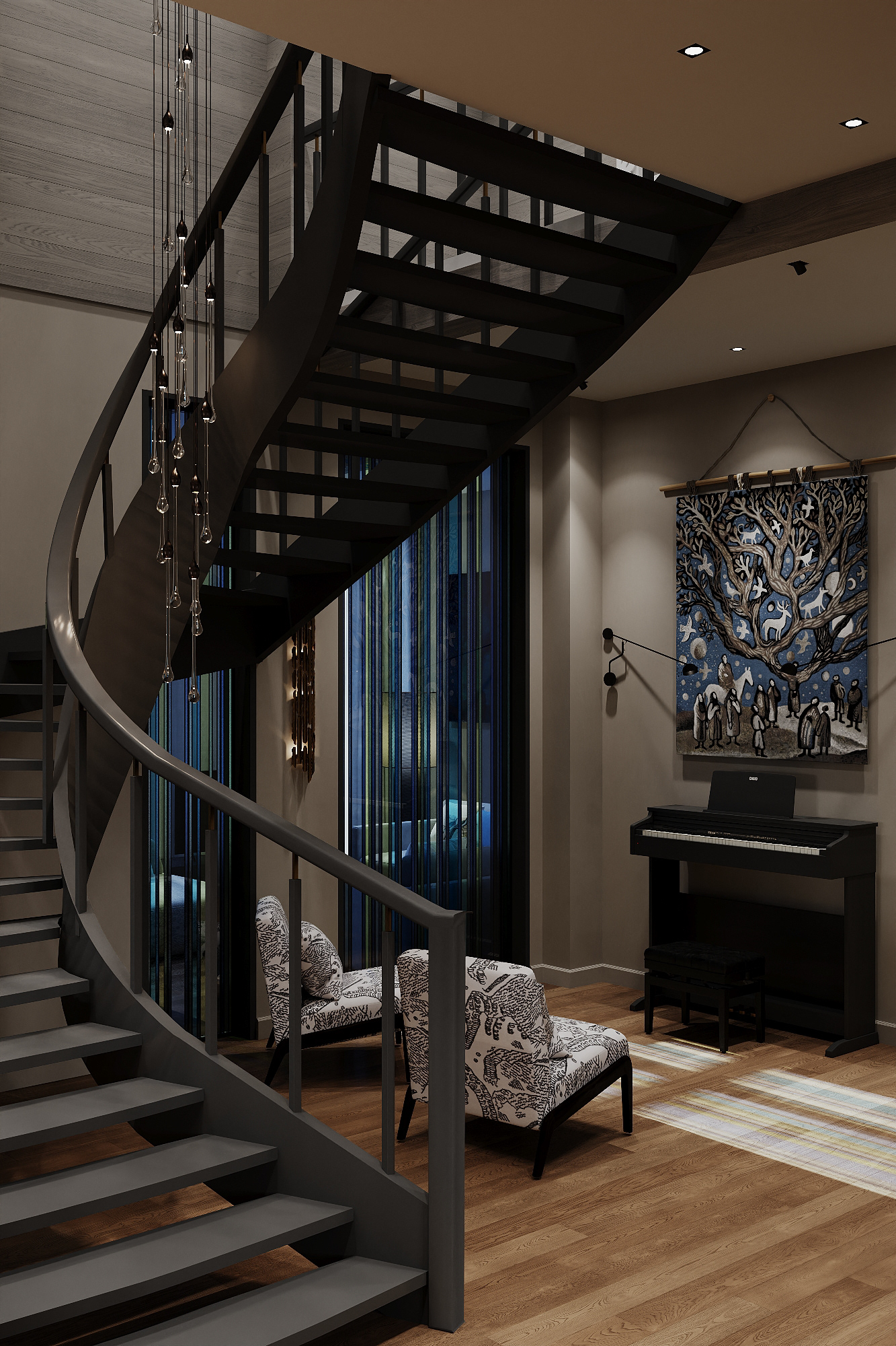 图拉地区带俄罗斯风格元素的现代风格住宅可视化丨俄罗斯图拉-13