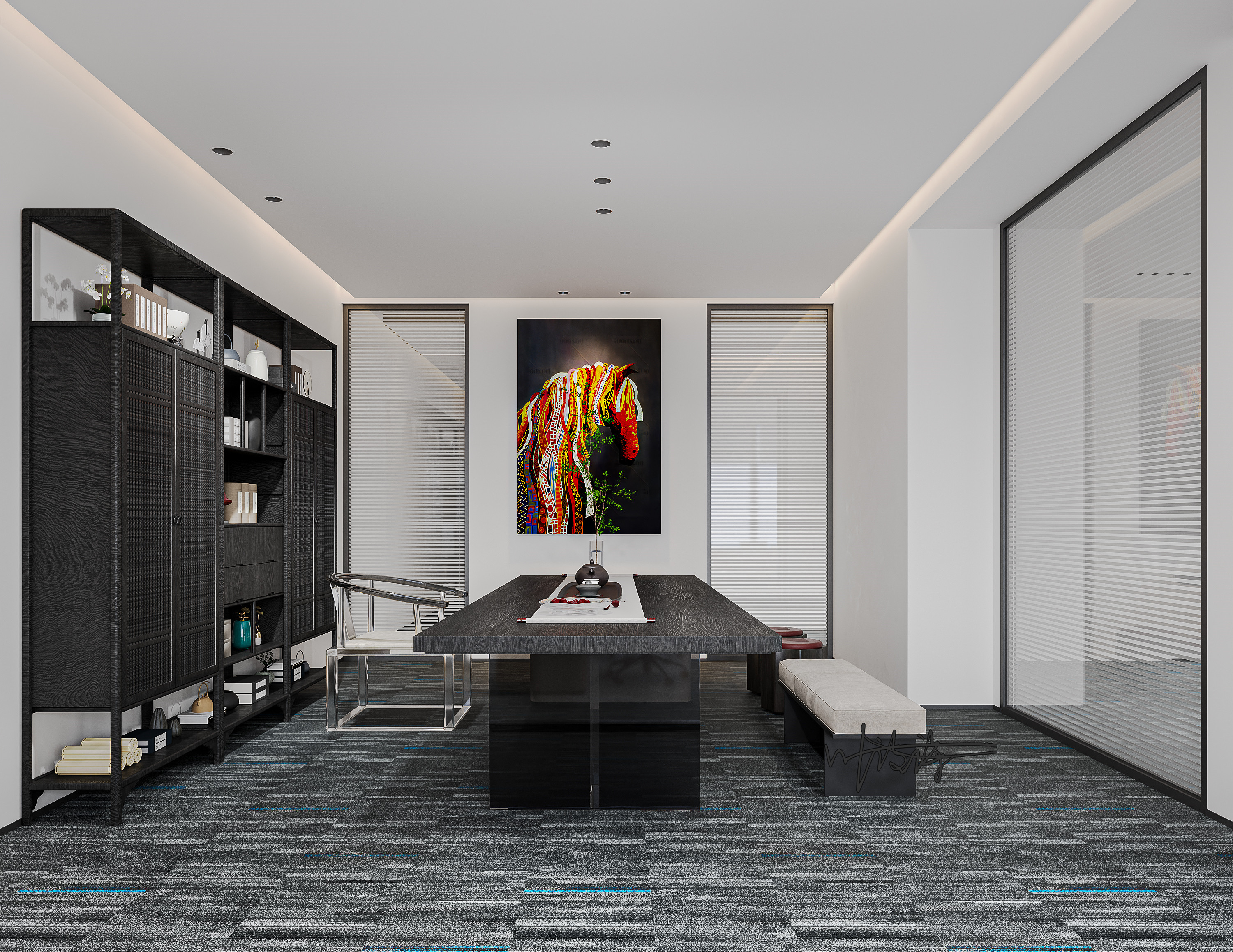 办公空间|办公室效果表现-10