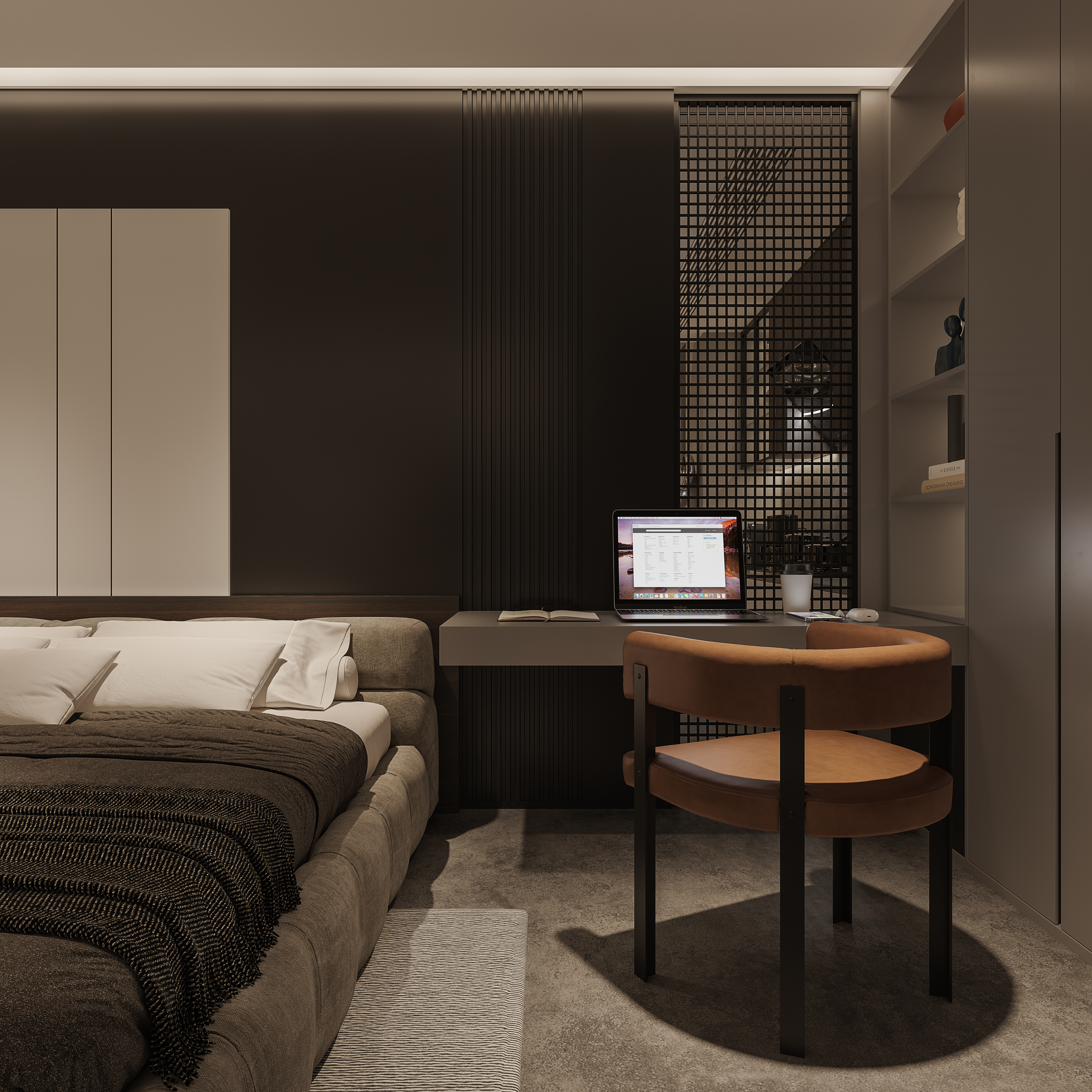 别墅室内客厅、卧室现代设计-8