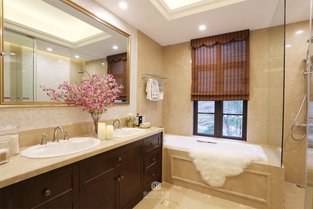 叶迹设计  重庆德旭翡翠御园B1样板间 英式贵族格调-24