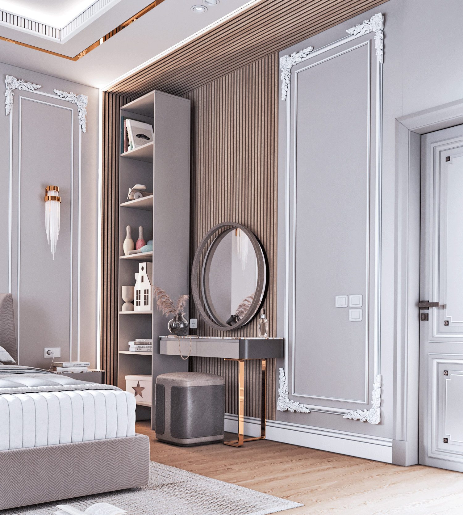 全新经典主卧套房（注：Master Bed Room常见较正式表达是Master bedroom suite 即主卧套房 ，这里结合语境按此处理） 丨Safaa Al  astal-5