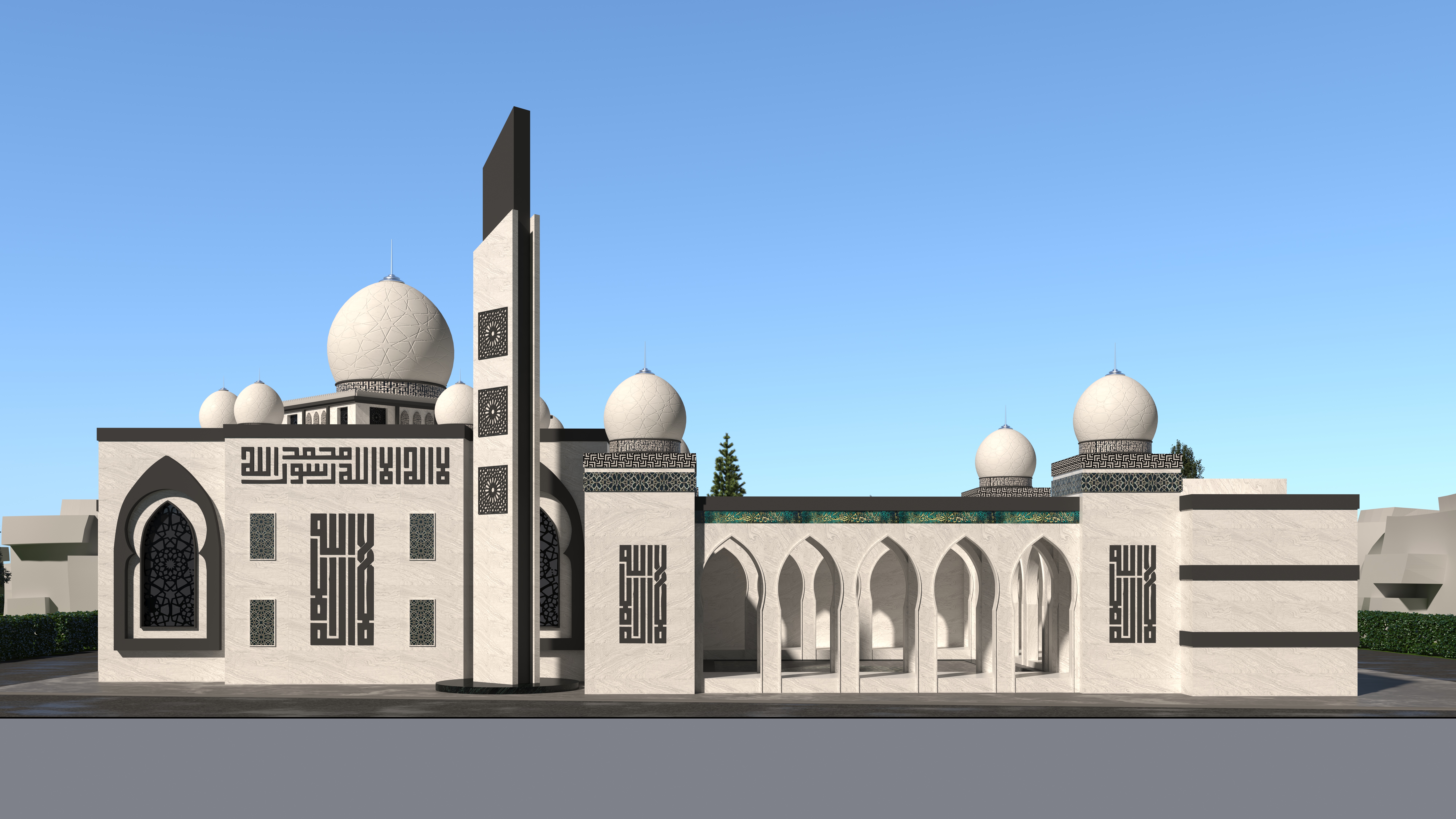 Contemporary mosque design second option-3