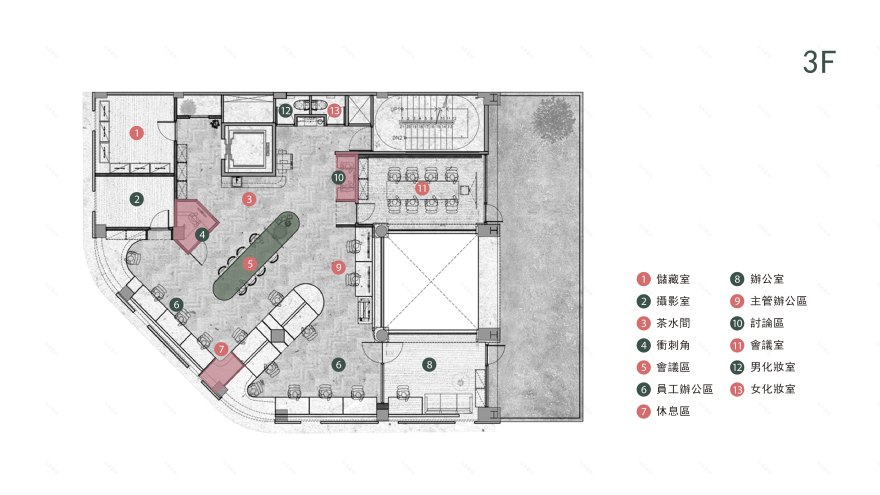 日出设计办公空间设计丨林子翔,许哲毅,陈珈绫-3