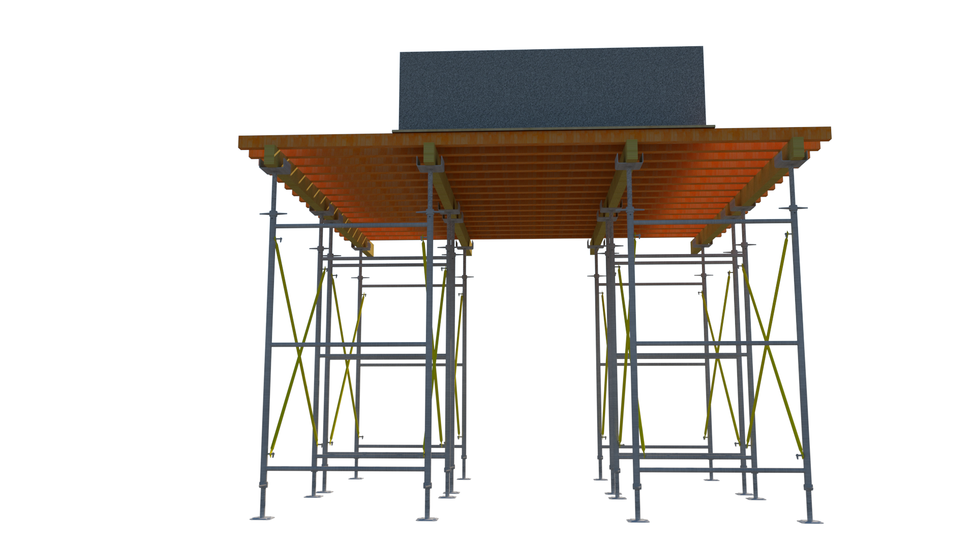 Falsework Acrow V-shore Frame and LVL Main & secondary-6