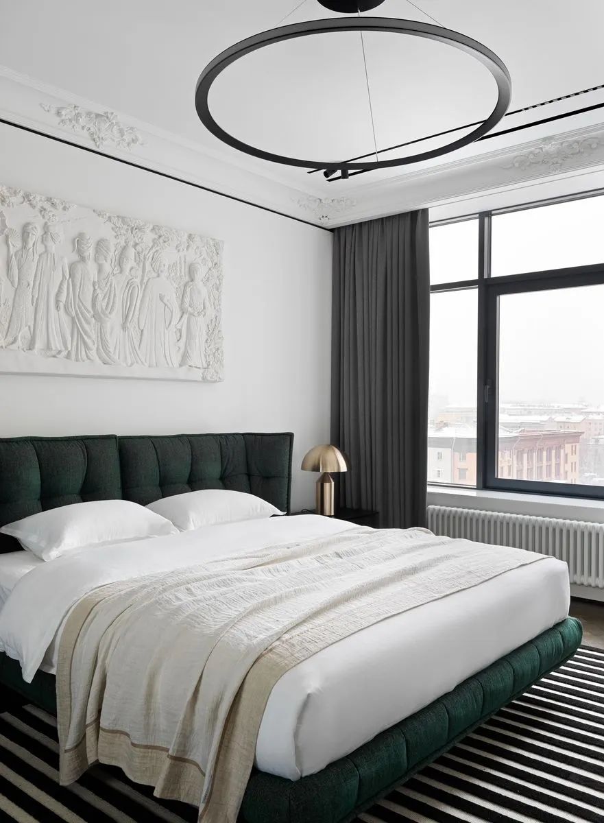 黑奢极简三口之家精致公寓丨Studio Artimitro Interiors-28