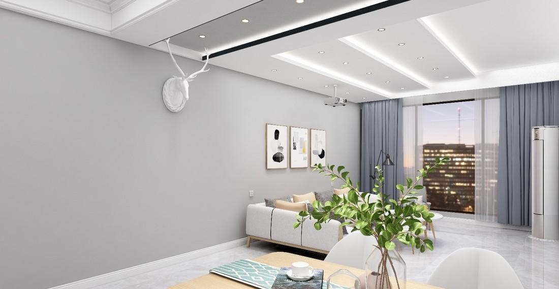 魏彦熙简约风设计案例 灰色墙面展现高级感-1