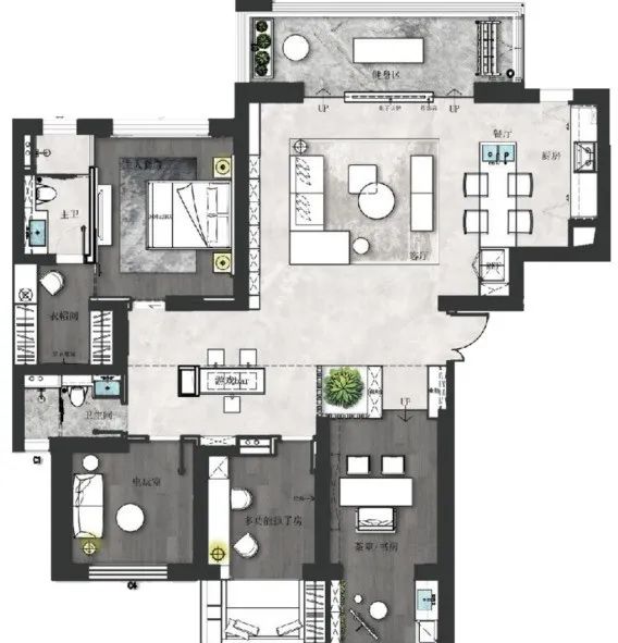 金茂梅溪湖研发样板房丨中国长沙丨千墨设计-42