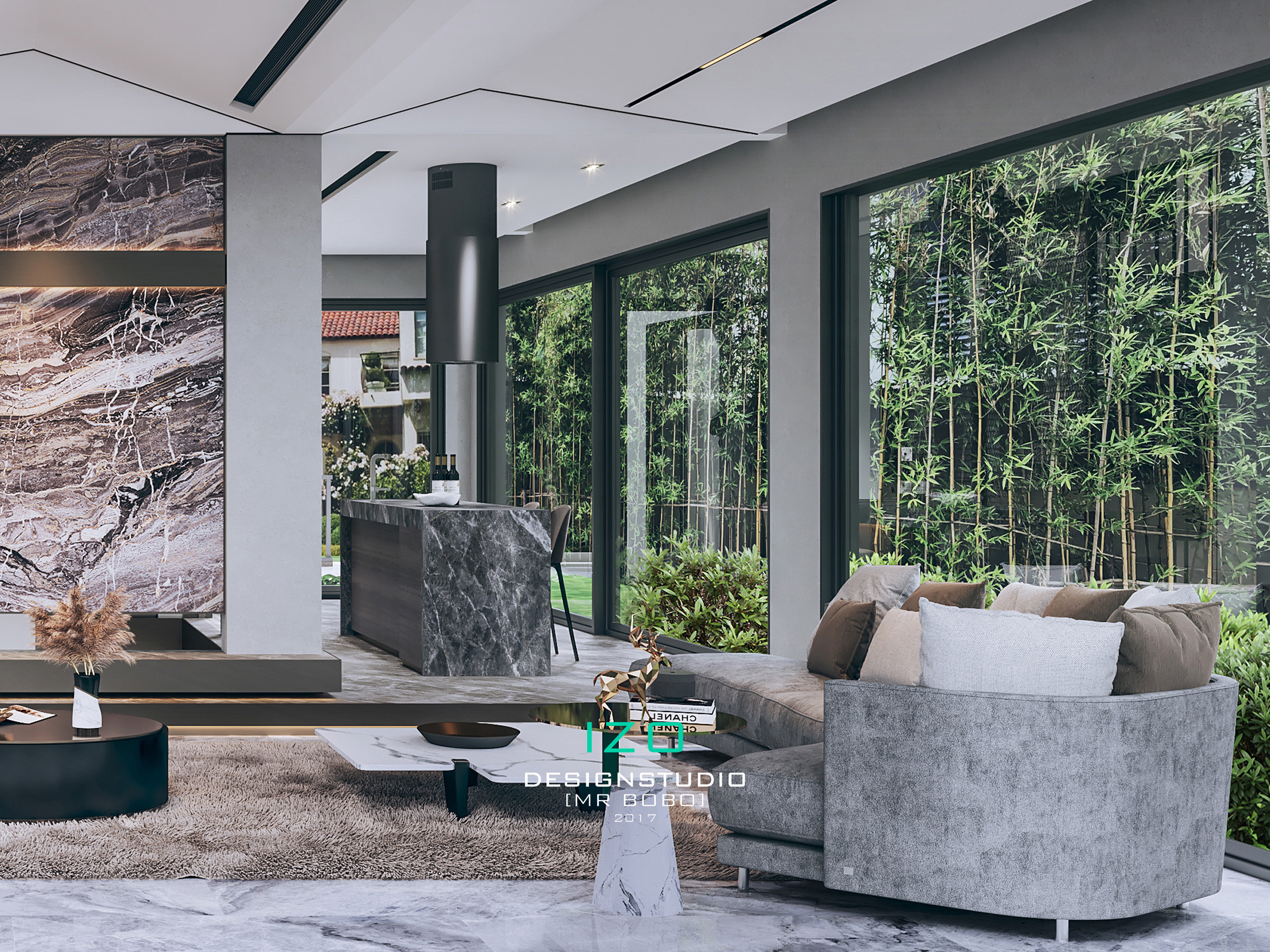 华侨城别墅现代极简轻奢风格设计丨MRBOBO-10