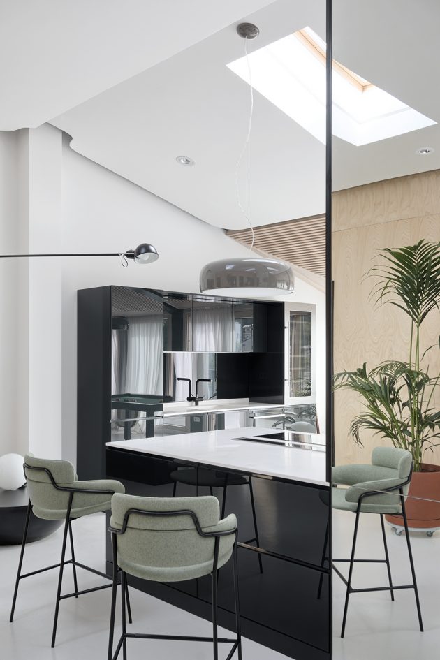 贝尔格莱德Dedinju带木质格栅结构的顶层公寓丨Studio Autori-22