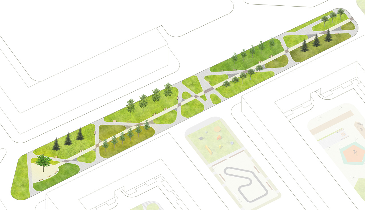 “Новомолоково” 第二阶段舒适级住宅综合体景观设计丨俄罗斯莫斯科丨Megabudka 建筑事务所-62