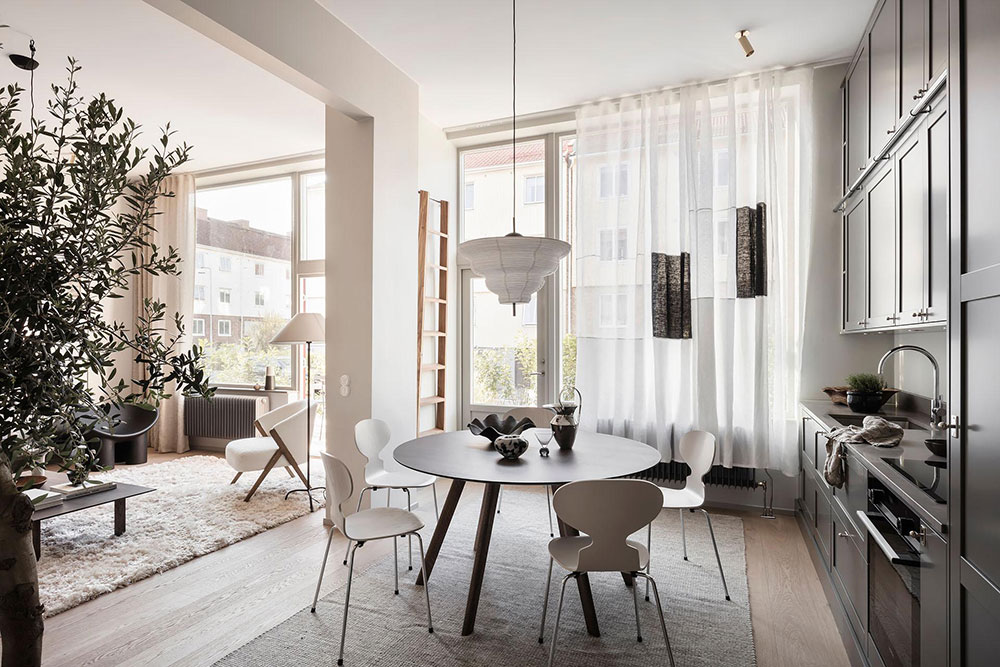 哥德堡带独立入口和露台的时尚公寓-9