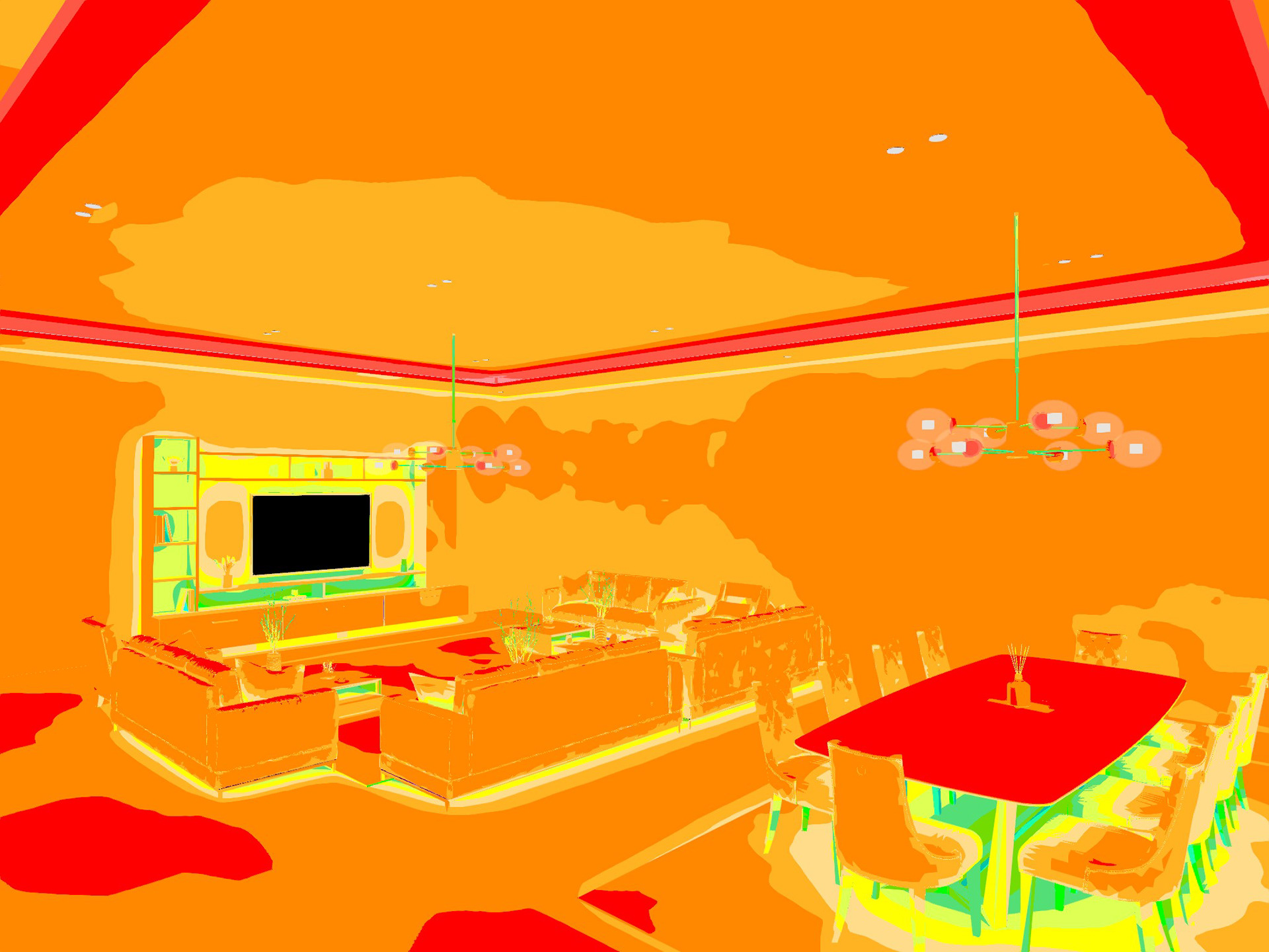 LIVING & DINING ROOM 室内照明设计-8