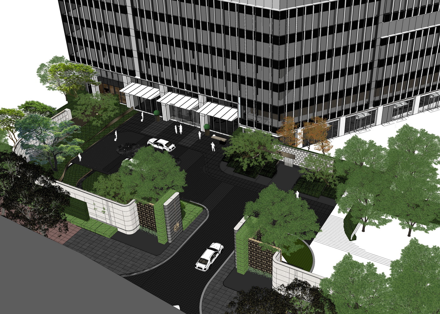 南京华润锦麟润府示范区景观SU模型-6