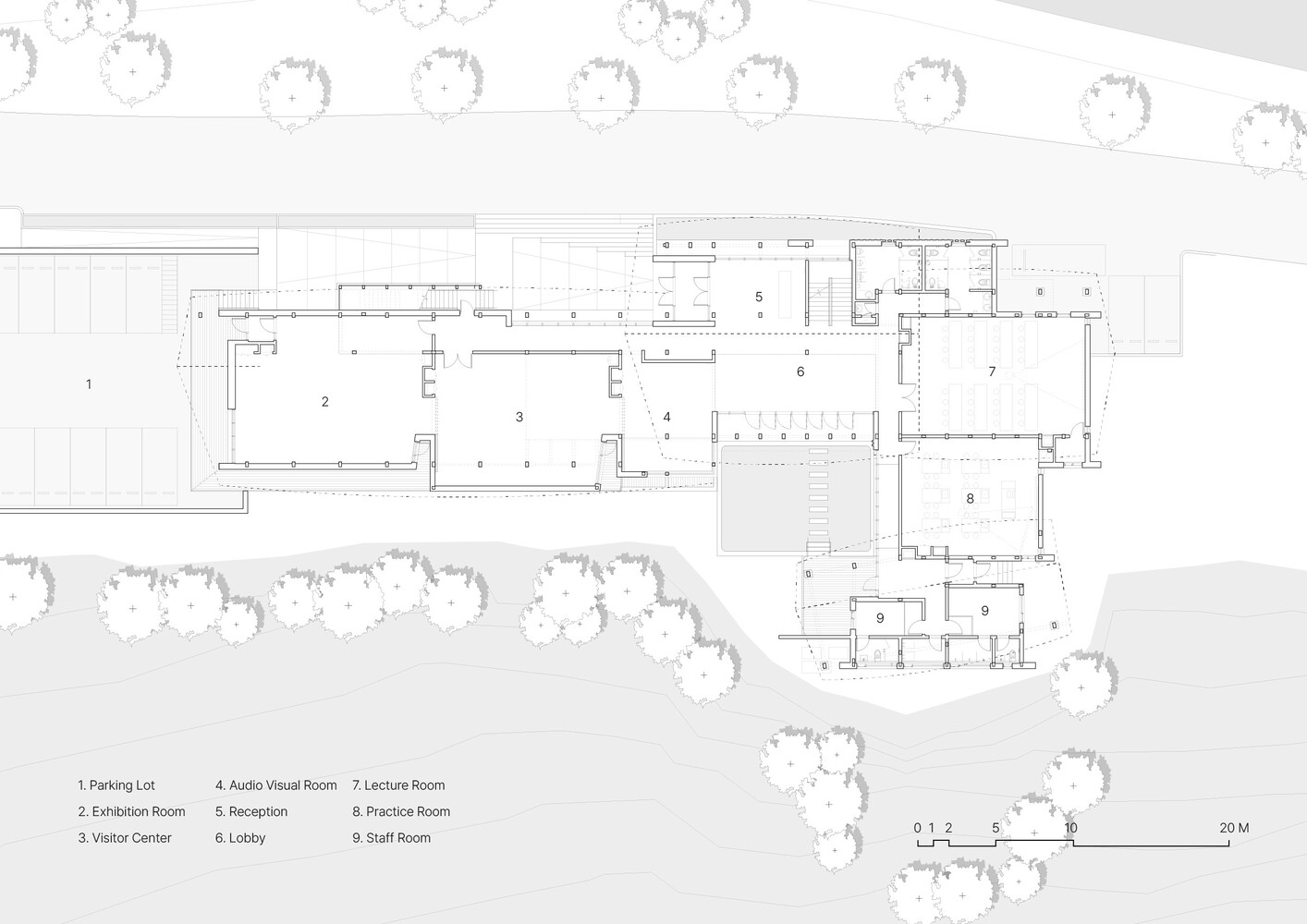 韩国首尔国立大学 Gwanak Arboretum 教育管理楼设计丨TAAL Architects-14