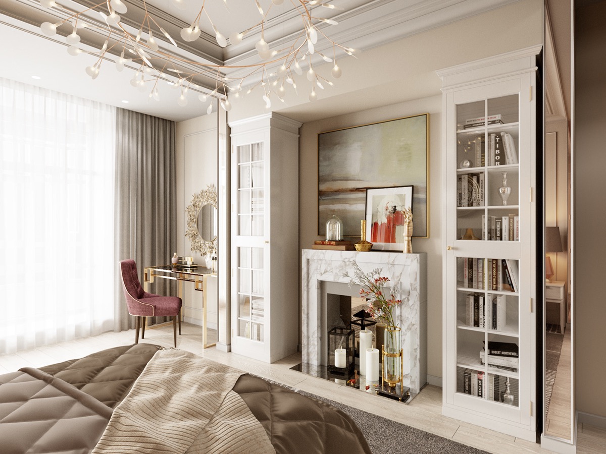 两个粉色调公寓室内设计案例-28