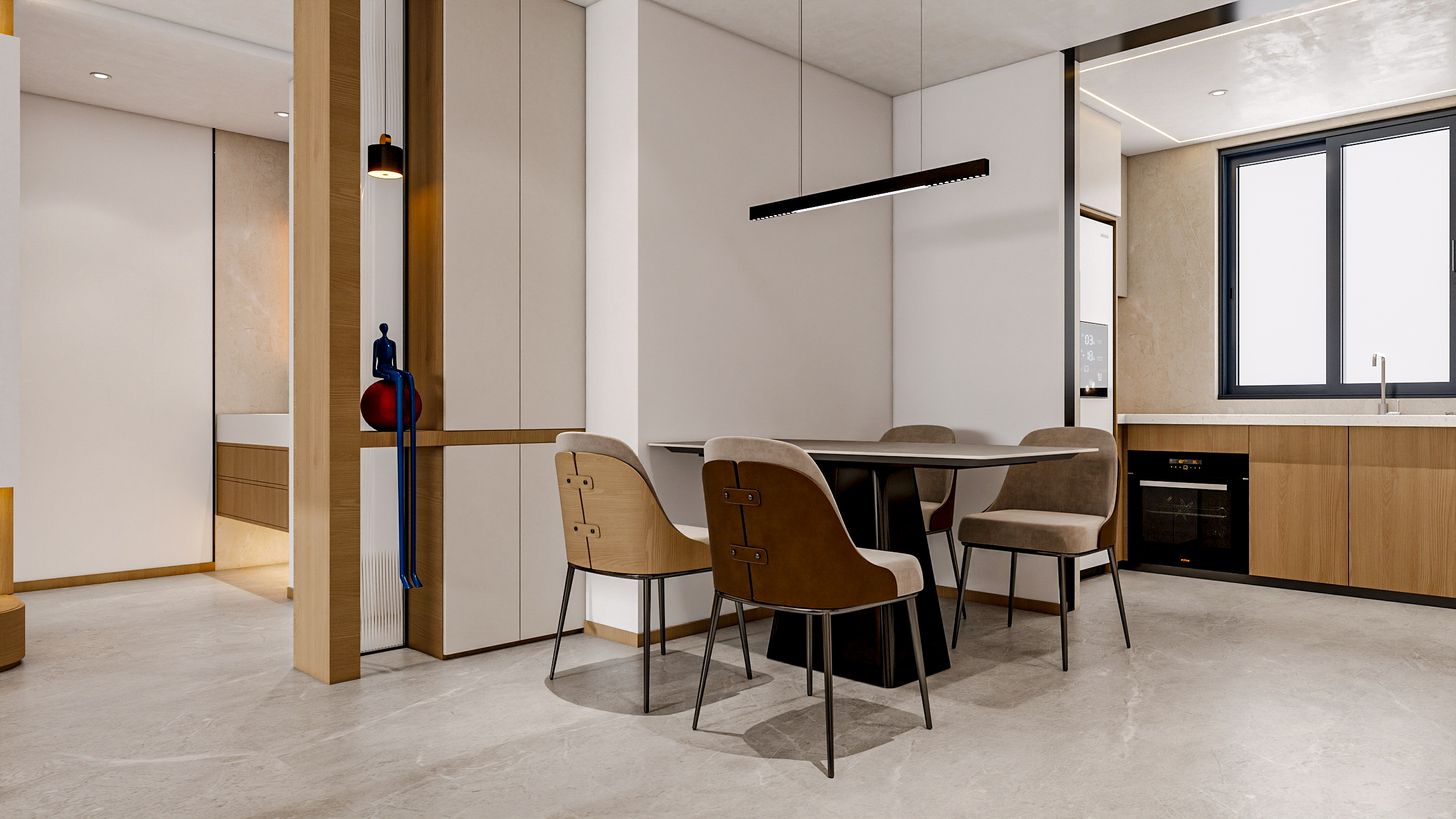 新疆乌鲁木齐绿景苑（87平方现代简约三居室）-12