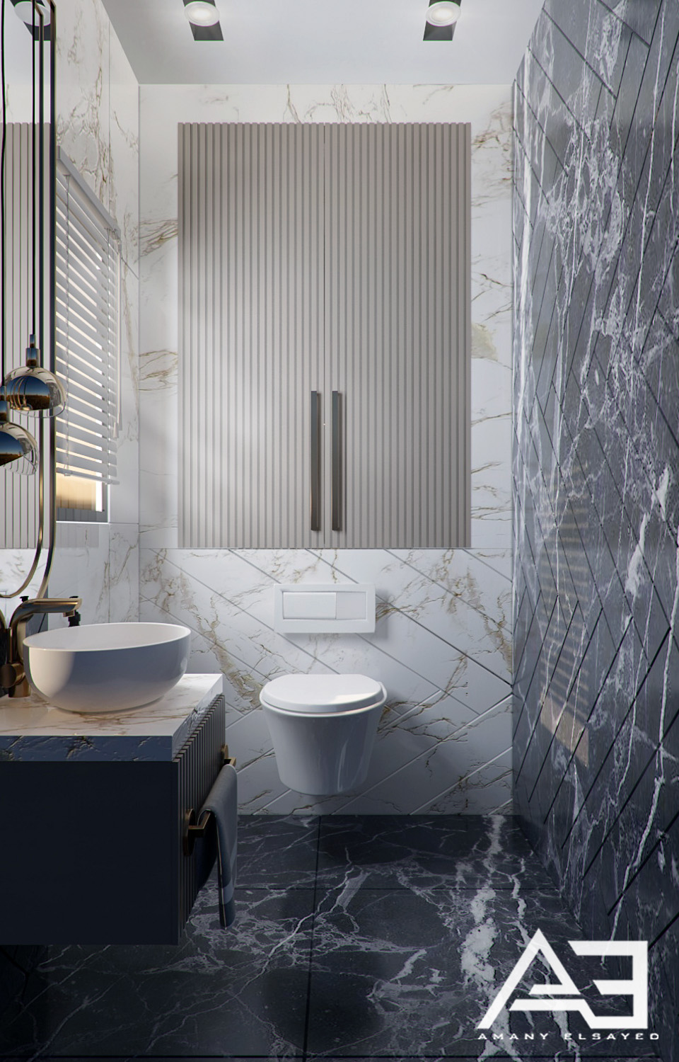 带卫生间的客厅丨沙特阿拉伯丨AMANY ELSAYED-10