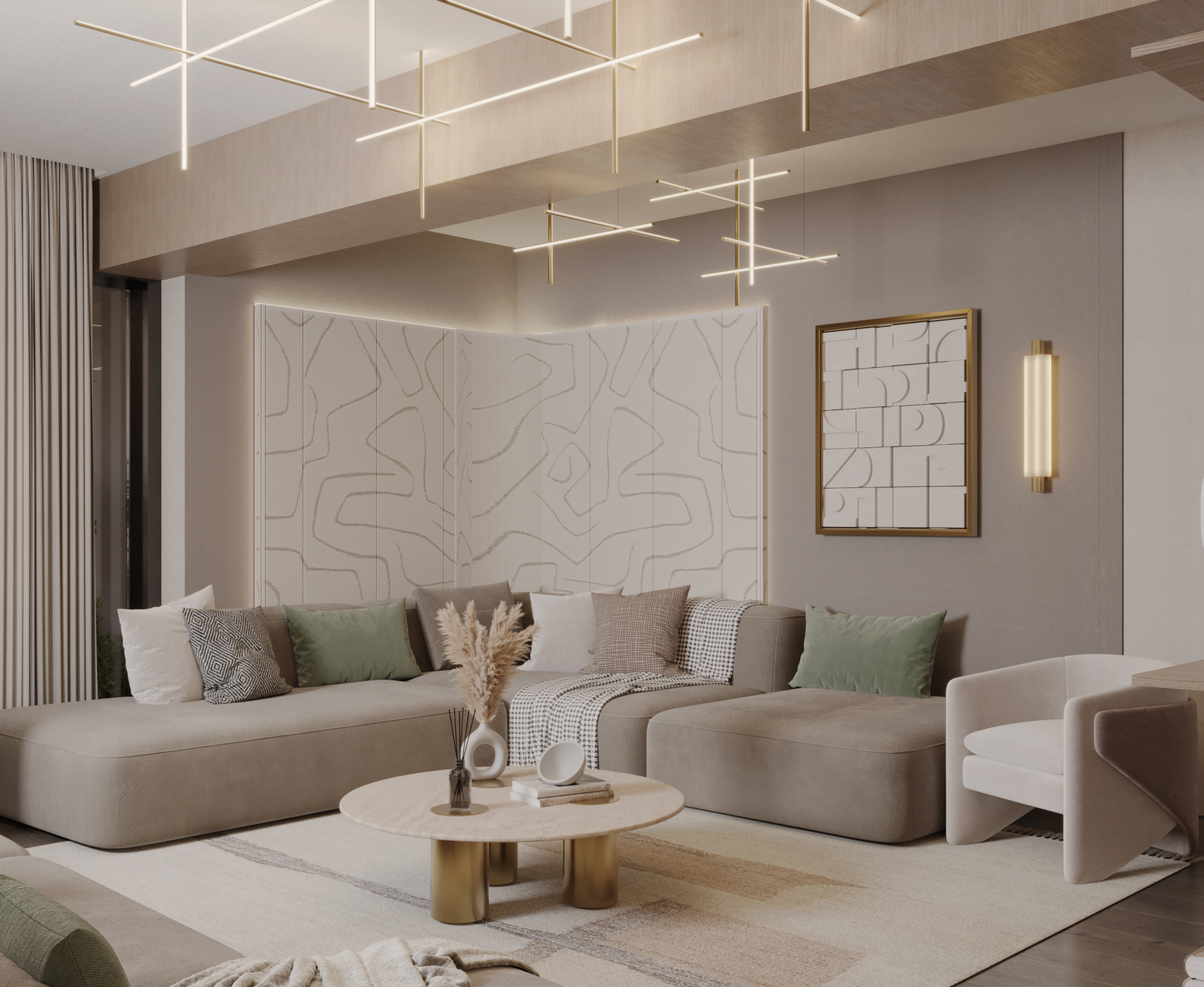 MODER LIVING ROOM WITH OUT DOOR AREA-8