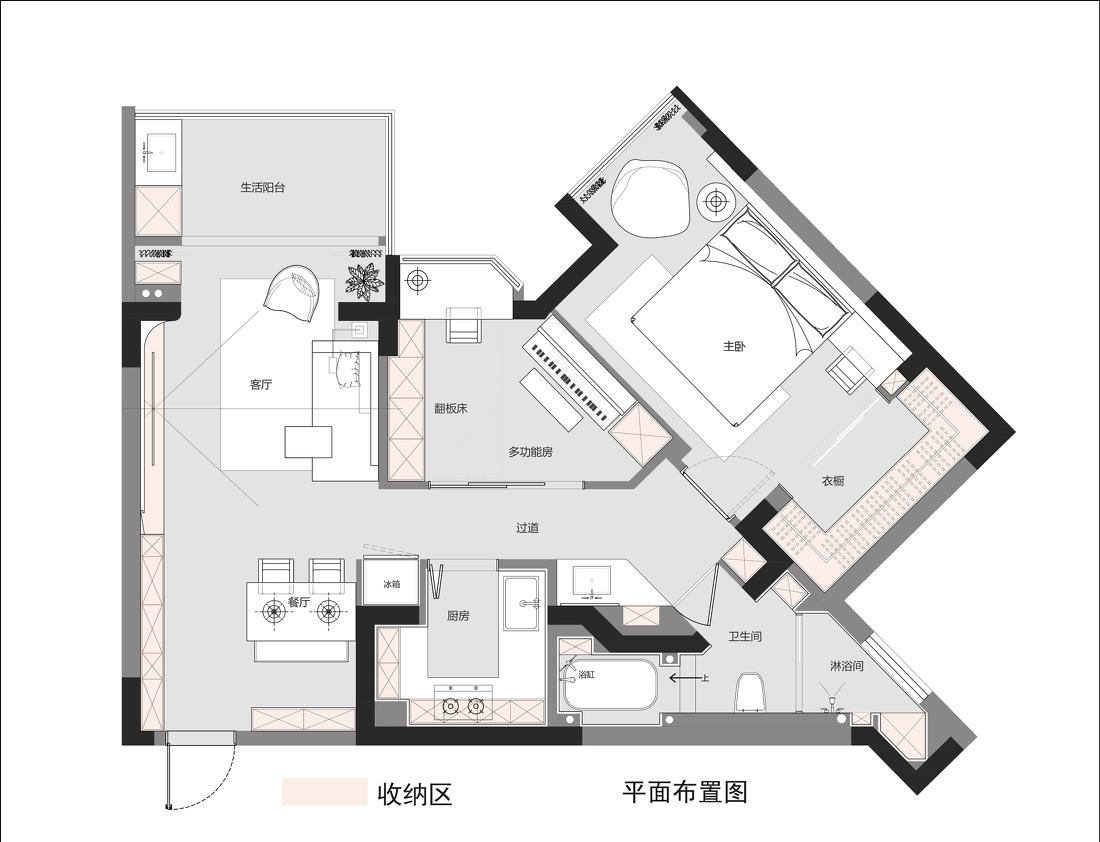 温柔奶油复古风 · 独居博主的钻石两房爆改之旅-56