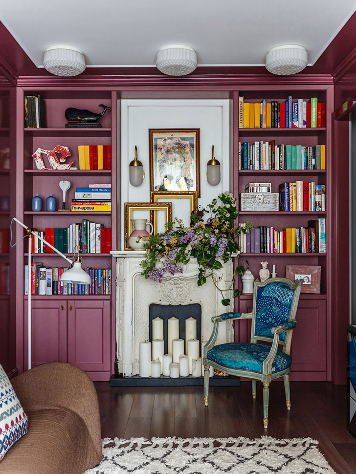 莫斯科 45 平米小公寓，设计师 Nadya Zotova 的彩色梦幻空间-11